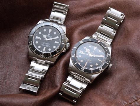 tudor black bay vs rolex submariner monochrome|rolex submariner vs black bay.